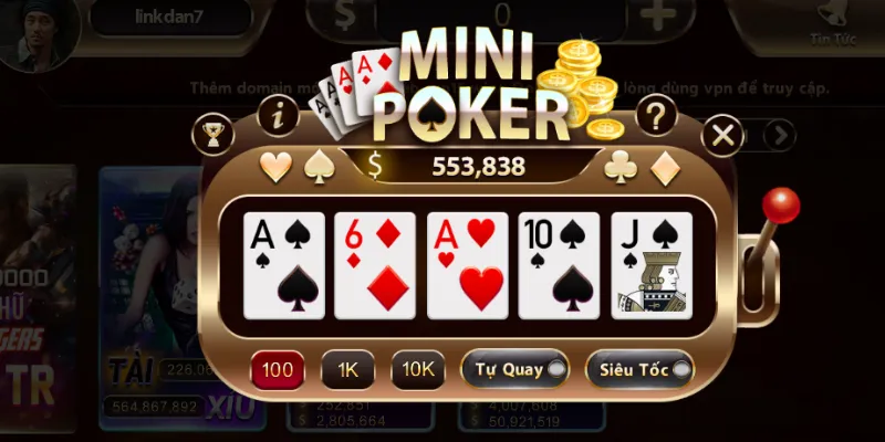 Nắm bắt cách thức hoạt động của trò chơi Mini Poker tại 33Win